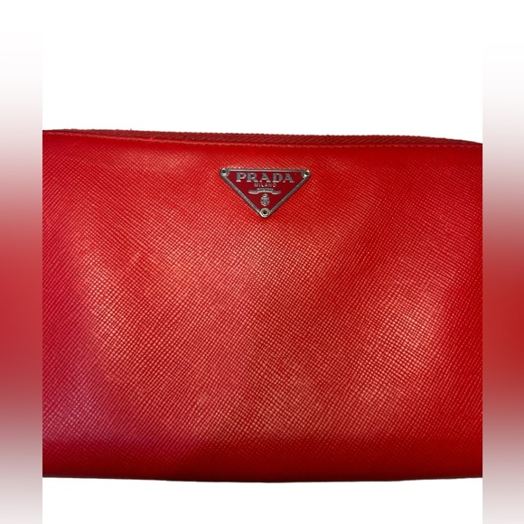 PRADA red saffiano leather trifold wallet - Picture 15 of 15